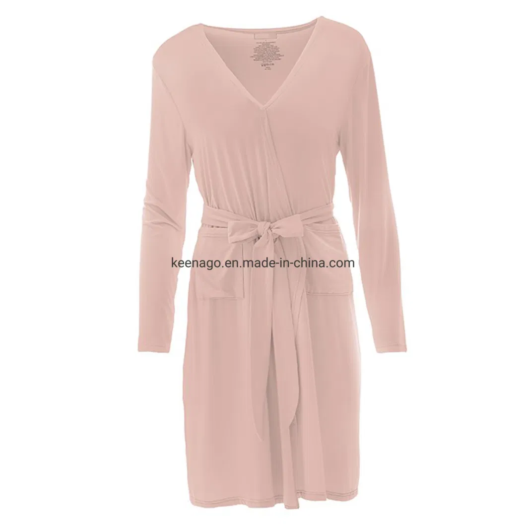 Apparel Manufacturing Women Robe Soft Kimono Robes Bathrobe Sleepwear Loungewear Short