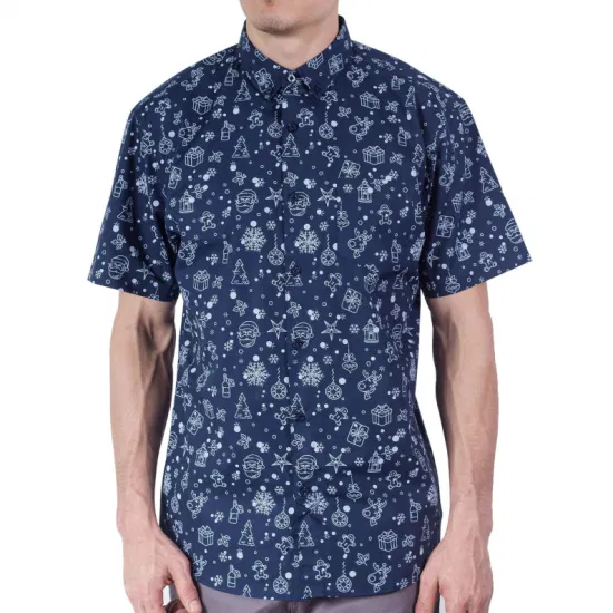 Camicie di bambù organiche per uomo Stampa a maniche corte Camicie da uomo Camicie da vacanza Camicie sostenibili da uomo Camicia da spiaggia hawaiana Camicia da resort Camicia hawaiana