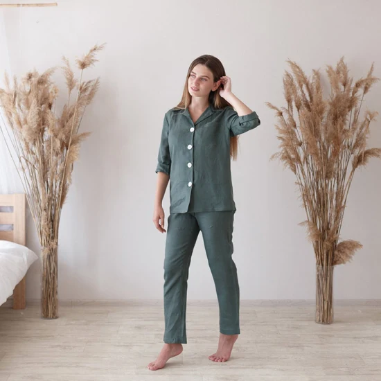 Pigiama di bambù da donna Pigiama da donna Set da donna all'ingrosso Logunwear Pigiama di bambù organico Pigiama in tessuto di bambù Femme Sleepwear