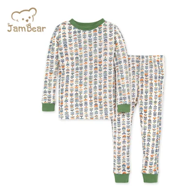 Jambear Bambù organico Ragazzi Salotto per bambini Pigiama per bambini Set da salotto per neonato Set da notte per bambini personalizzato Indumenti da notte per bambini